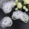Pack of 10 Elastic Pearl Wrist Corsage Bands Wristlets DIY Wrist Corsages Accessories for Bride Flowers Prom Beach Party Supplies (White Lace)
